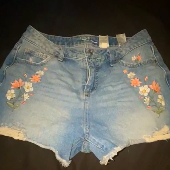 floral jean shorts coquette - Picture 1 of 1
